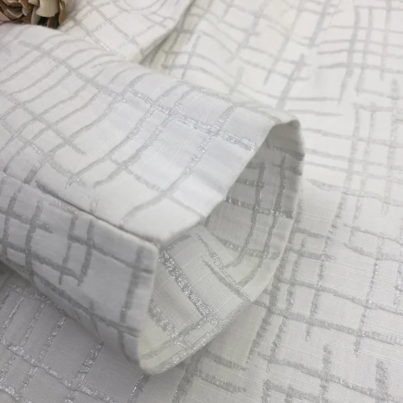 Madison Studio White Silver Blazer Jacket Sz 12 - Picture 6 of 12